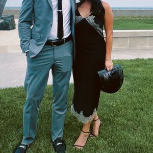 Abercrombie limited lace black slip dress